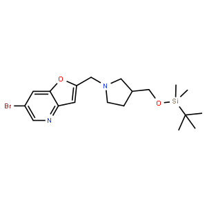 6-Bromo-2-((3-((tert-butyldimethylsilyloxy)methyl)pyrrolidin-1-yl)methyl)furo[3,2-b]pyridine