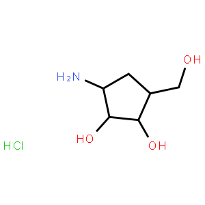 (1R,2S,3R,5R)-3-amino-5-(hydroxymethyl)cyclopentane-1,2-diol hydrochloride