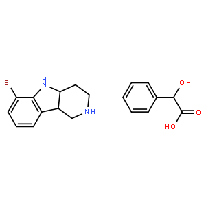 (2S)-2-hydroxy-2-phenylacetic acid; (4aS,9bR)-6-bromo-1H,2H,3H,4H,4aH,5H,9bH-pyrido[4,3-b]indole