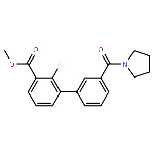 Methyl 2-fluoro-3-[3-(pyrrolidinocarbonyl)phenyl]benzoate
