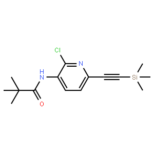 N-(2-Chloro-6-((trimethylsilyl)ethynyl)pyridin-3-yl)pivalamide