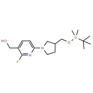(6-(3-((tert-Butyldimethylsilyloxy)methyl)pyrrolidin-1-yl)-2-fluoropyridin-3-yl)methanol