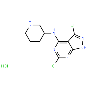 (3R)-N-{3,6-dichloro-1H-pyrazolo[3,4-d]pyrimidin-4-yl}piperidin-3-amine hydrochloride,2007916-10-9