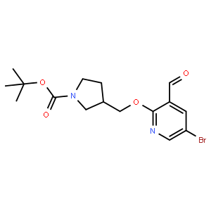 tert-Butyl3-((5-bromo-3-formylpyridin-2-yloxy)methyl)pyrrolidine-1-carboxylate