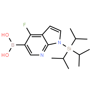 {4-fluoro-1-[tris(propan-2-yl)silyl]-1H-pyrrolo[2,3-b]pyridin-5-yl}boronic acid