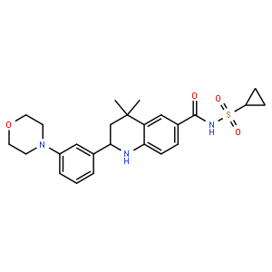 N-(cyclopropanesulfonyl)-4,4-dimethyl-2-[3-(morpholin-4-yl)phenyl]-1,2,3,4-tetrahydroquinoline-6-carboxamide,1391608-77-7