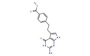 4-[2-(2-氨基-4，7-二氢-4-氧-3H-吡咯并[2，3-d]嘧啶-5-基)乙基]苯甲酸甲酯,≥98%