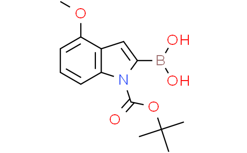 (1-(tert-Butoxycarbonyl)-4-methoxy-1H-indol-2-yl)boronic acidCas:1000068-23-4