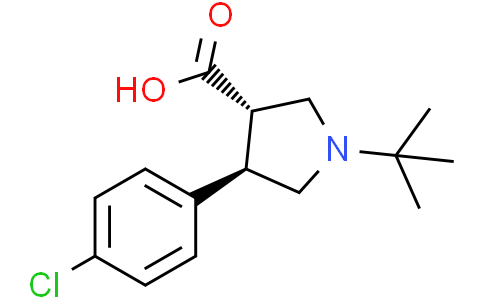 (3S,4R)-1-tert-butyl-4-(4-chlorophenyl)pyrrolidine-3-carboxylic acid
