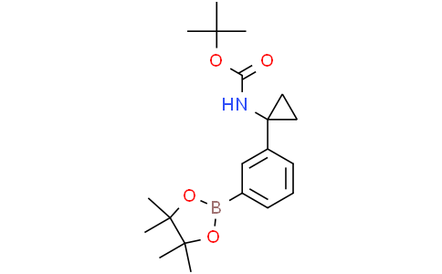 tert-Butyl (1-(3-(4,4,5,5-tetramethyl-1,3,2-dioxaborolan-2-yl)phenyl)cyclopropyl)carbamateCas:1004294-78-3