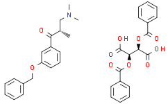 3-(Dimethylamino)-1-(3-benzyloxyphenyl)-2S-methyl-1-propanone Dibenzoyl Tartrate