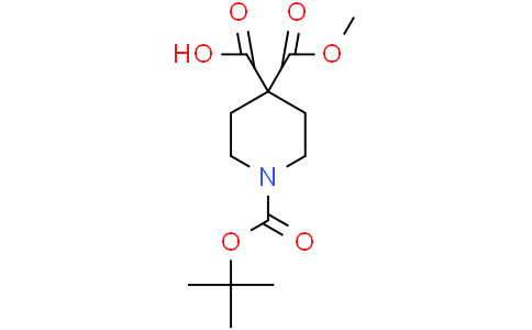 1-[(tert-butoxy)carbonyl]-4-(methoxycarbonyl)piperidine-4-carboxylic acid