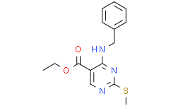 ETHYL 4-(BENZYLAMINO)-2-(METHYLTHIO)PYRIMIDINE-5-CARBOXYLATE