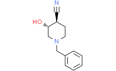 trans-1-benzyl-3-hydoxypiperidine-4-carbonitrile