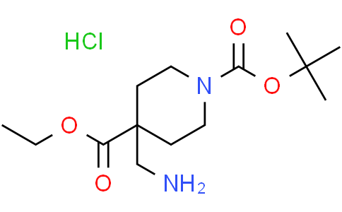 1-tert-butyl 4-ethyl 4-(aminomethyl)piperidine-1,4-dicarboxylate