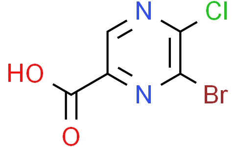 6-bromo-5-chloro-pyrazine-2-carboxylic acid