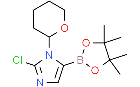 2-chloro-1-(oxan-2-yl)-5-(tetramethyl-1,3,2-dioxaborolan-2-yl)-1H-imidazole