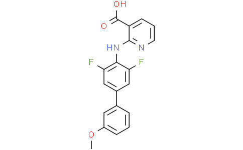 2-[2,6-difluoro-4-(3-methoxyphenyl)anilino]pyridine-3-carboxylic acid