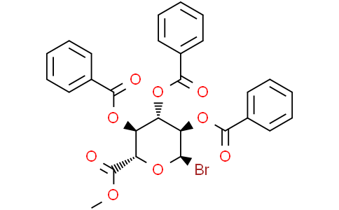 methyl (2S,3S,4S,5R,6R)-3,4,5-tribenzoyloxy-6-bromo-tetrahydropyran-2-carboxylate