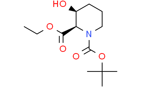 O1-tert-butyl O2-ethyl (2R,3S)-3-hydroxypiperidine-1,2-dicarboxylate