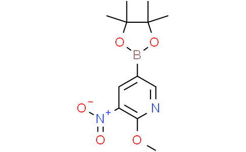 2-methoxy-3-nitro-5-(4,4,5,5-tetramethyl-1,3,2-dioxaborolan-2-yl)pyridine