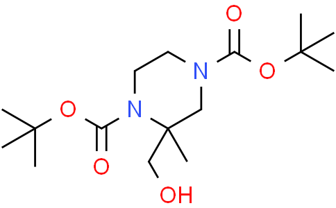 ditert-butyl 2-(hydroxymethyl)-2-methyl-piperazine-1,4-dicarboxylate