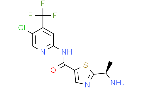 2-[(1R)-1-aminoethyl]-N-[5-chloro-4-(trifluoromethyl)pyridin-2-yl]-1,3-thiazole-5-carboxamide