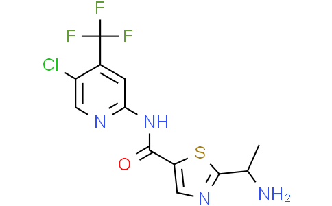 2-(1-aminoethyl)-N-[5-chloro-4-(trifluoromethyl)-2-pyridyl]thiazole-5-carboxamide