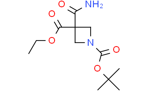 1-tert-butyl 3-ethyl 3-carbamoylazetidine-1,3-dicarboxylate
