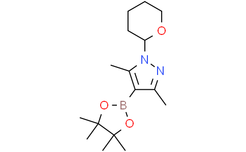 3,5-dimethyl-1-(oxan-2-yl)-4-(tetramethyl-1,3,2-dioxaborolan-2-yl)-1H-pyrazole