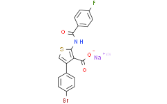 4-(4-溴苯基)-2-[(4-氟苯甲酰基)氨基]噻吩-3-羧酸钠盐