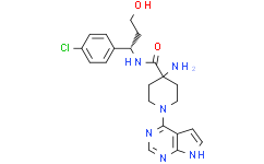 (S)-4-氨基-N-(1-(4-氯苯基)-3-羟丙基)-1-(7H-吡咯并[2，3-d]嘧啶-4-基)哌啶-4-甲酰胺