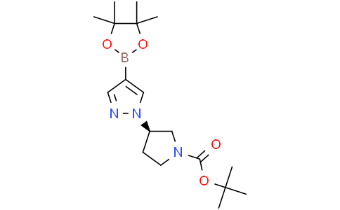 tert-butyl (3R)-3-[4-(tetramethyl-1,3,2-dioxaborolan-2-yl)-1H-pyrazol-1-yl]pyrrolidine-1-carboxylate