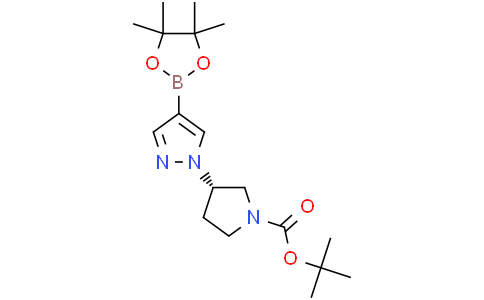 tert-butyl (3S)-3-[4-(tetramethyl-1,3,2-dioxaborolan-2-yl)-1H-pyrazol-1-yl]pyrrolidine-1-carboxylate