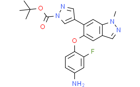 tert-butyl 4-[5-(4-amino-2-fluoro-phenoxy)-1-methyl-indazol-6-yl]pyrazole-1-carboxylate