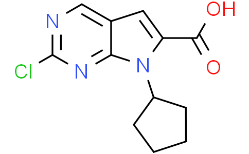 2-chloro-7-cyclopentyl-7H-pyrrolo[2,3-d]pyrimidine-6-carboxylic acid