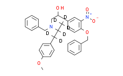 rac-N-Benzyl-N-[2-hydroxyl-2-(4-benzyloxy-3-nitrophenyl)-ethyl]-3-(4-methoxyphenyl)-2-propylamine-d6,≥98 atom % D