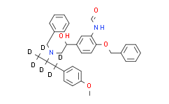 rac-N-Benzyl-N-[2-hydroxyl-2-(4-benzyloxy-3-formamidophenyl)-ethyl]-3-(4-methoxyphenyl)-2-propylamine-d6,≥98 atom % D