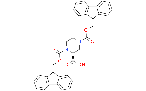 (2R)-1,4-bis(9H-fluoren-9-ylmethoxycarbonyl)piperazine-2-carboxylic acid