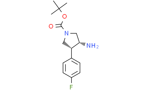 tert-butyl cis-3-amino-4-(4-fluorophenyl)pyrrolidine-1-carboxylate