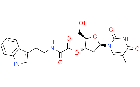 (2R,3S,5R)-2-(hydroxymethyl)-5-[5-[2-(1H-indol-3-yl)ethylcarbamoyl]-2,4-dioxo-pyrimidin-1-yl]tetrahydrofuran-3-yl] acetate
