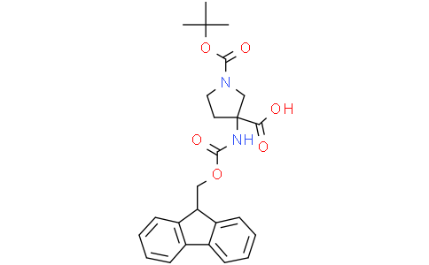 3-((((9H-芴-9-基)甲氧基)羰基)氨基)-1-(叔-丁氧羰基)吡咯烷-3-羧酸