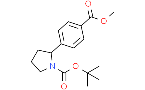 tert-butyl 2-(4-methoxycarbonylphenyl)pyrrolidine-1-carboxylate