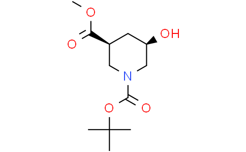 O1-tert-butyl O3-methyl cis-5-hydroxypiperidine-1,3-dicarboxylate