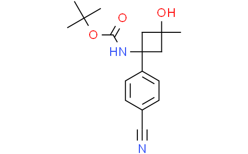 Rel-Tert-Butyl (1R,3R)-1-(4-Cyanophenyl)-3-Hydroxy-3-MethylcyclobutylcarbamateCas:1247897-76-2