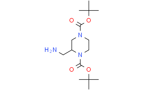 1,4-di-tert-butyl 2-(aminomethyl)piperazine-1,4-dicarboxylate