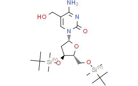 4-amino-1-[(2R,4S,5R)-4-[tert-butyl(dimethyl)silyl]oxy-5-[[tert-butyl(dimethyl)silyl]oxymethyl]tetrahydrofuran-2-yl]-5-(hydroxymethyl)pyrimidin-2-one