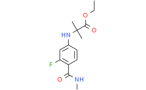Ethyl 2-((3-Fluoro-4-(Methylcarbamoyl)Phenyl)Amino)-2-MethylpropanoateCas:1258638-92-4