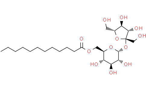 ((2R,3S,4S,5R,6R)-6-(((2S,3S,4S,5R)-3,4-Dihydroxy-2,5-bis(hydroxymethyl)tetrahydrofuran-2-yl)oxy)-3,4,5-trihydroxytetrahydro-2H-pyran-2-yl)methyl dodecanoateCas:13039-40-2