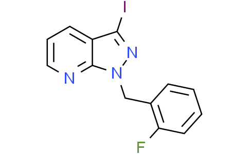 1-[(2-fluorophenyl)methyl]-3-iodo-1H-pyrazolo[3,4-b]pyridine